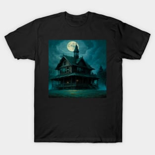 Spooky Abandoned Haunted House T-Shirt